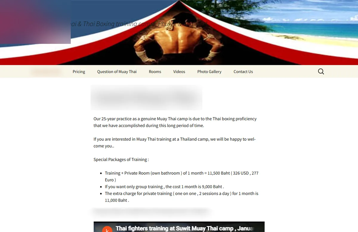 Muay Thai camp, Chalong — Before