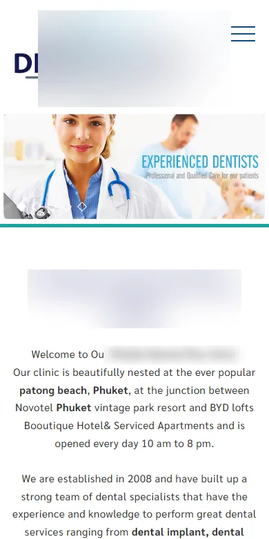 Dental clinic, Patong — Before, Phone